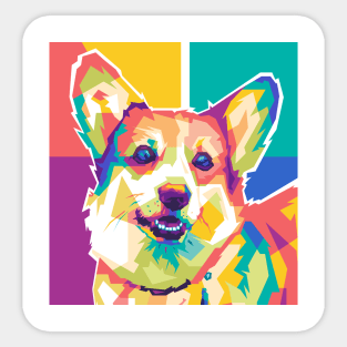 sweet and cute pop art dog Sticker